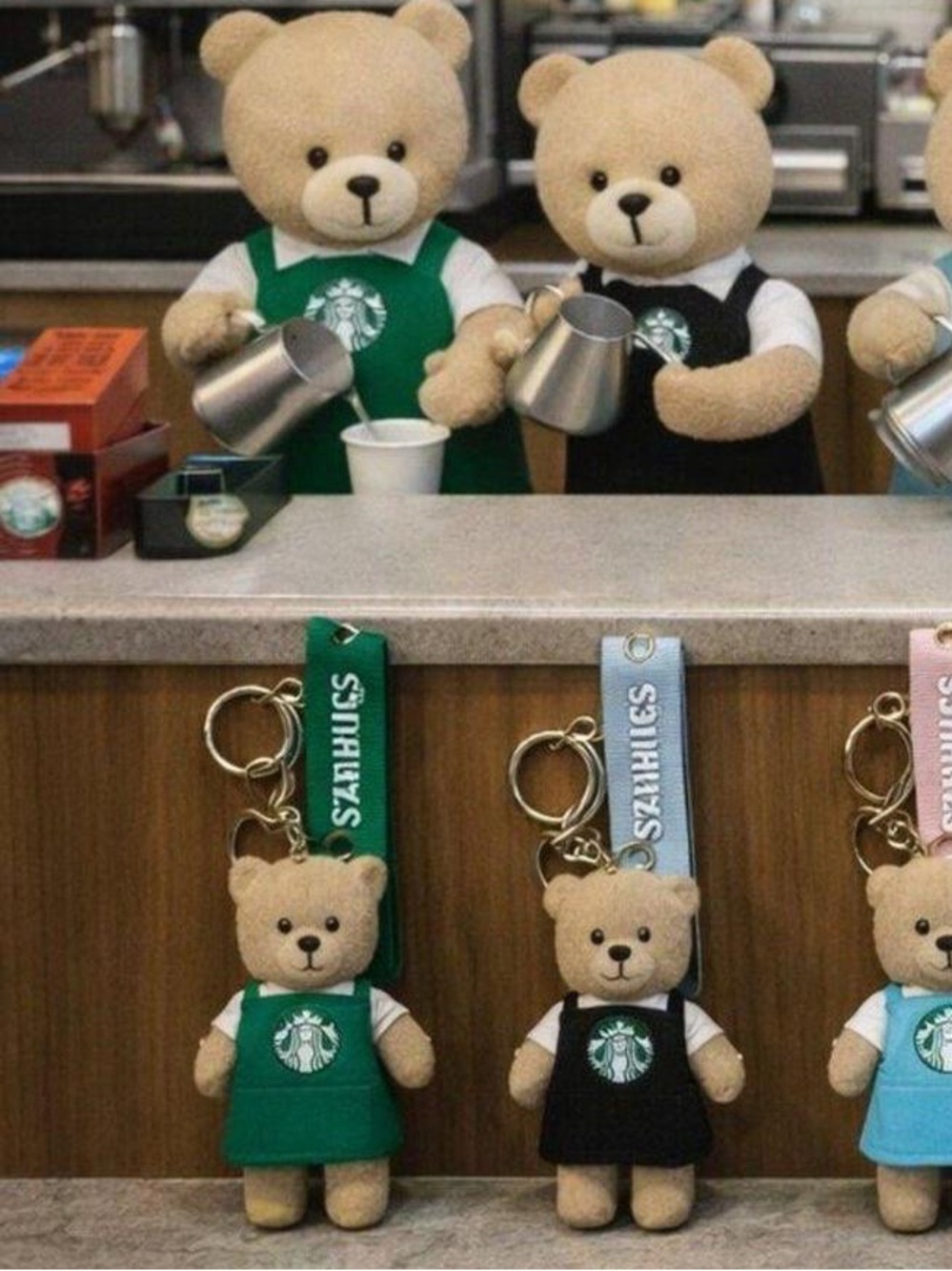 Starbucks Style Drink Cup Keychain Pendant Piece